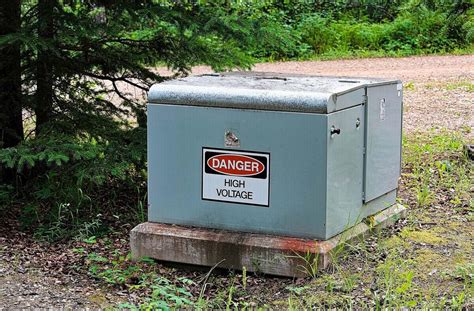 outside green electrical box|green utility box in yard.